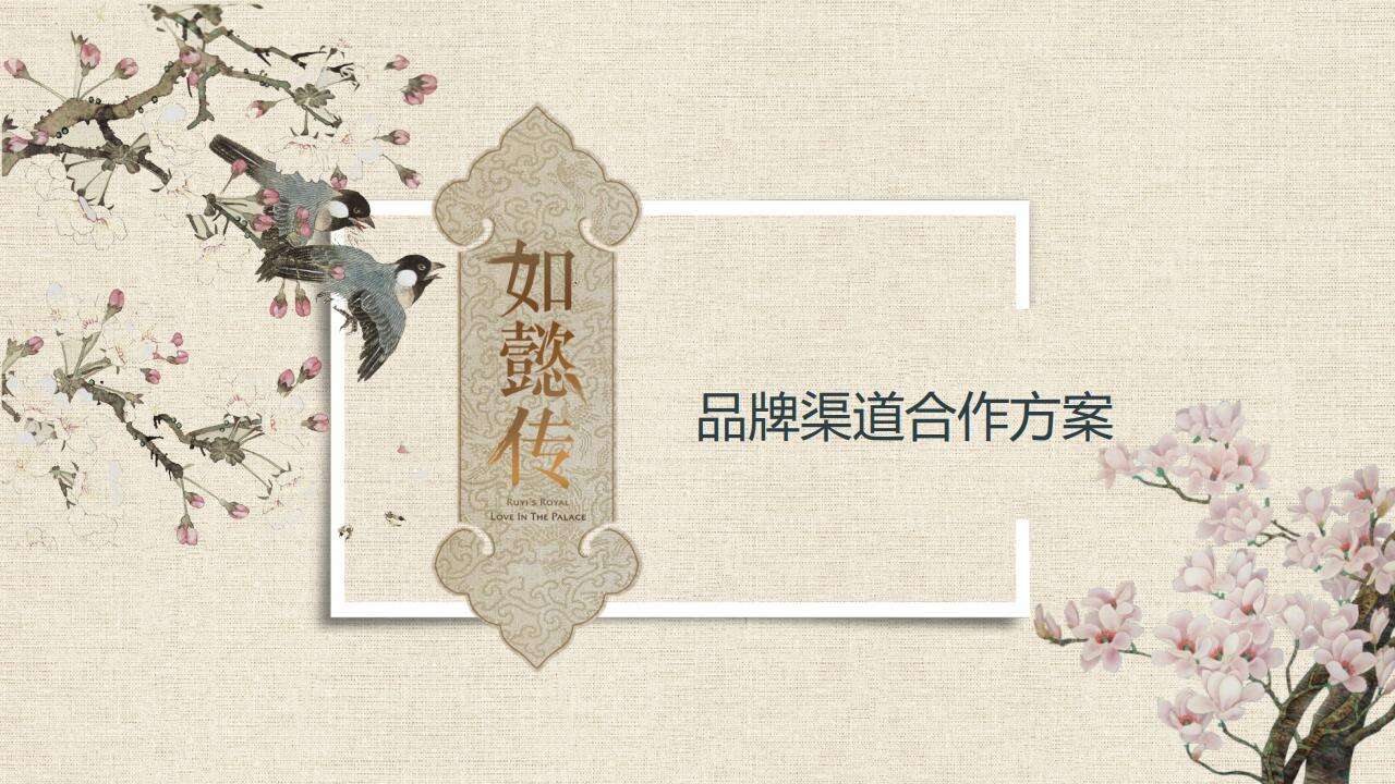 《如懿传》品牌渠道合作方案【影视娱乐】【品牌推广】