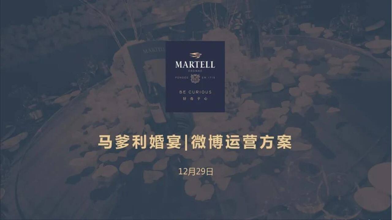 马爹利婚宴微博运营方案【婚庆】【微博】