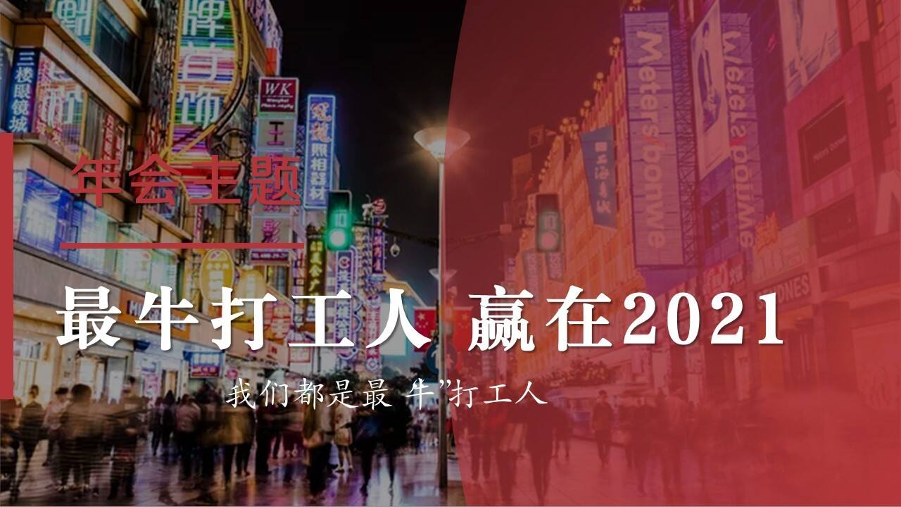 2021企业公司年会晚宴及颁奖典礼“最牛打工人”活动策划方案【年会策划】