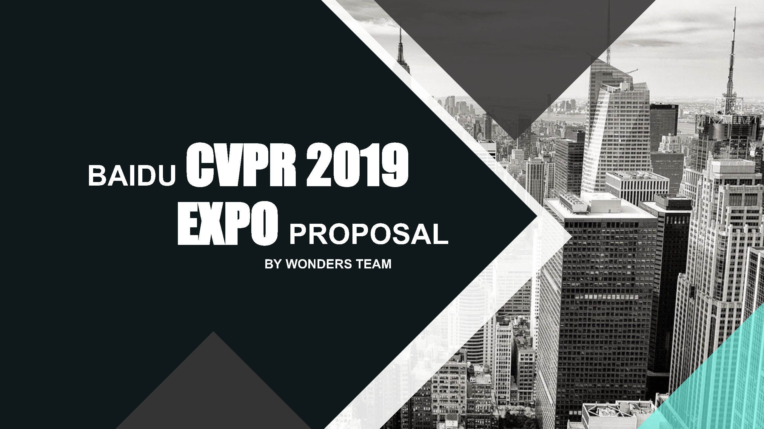 百度BAIDU CVPR  EXPO PROPOSAL