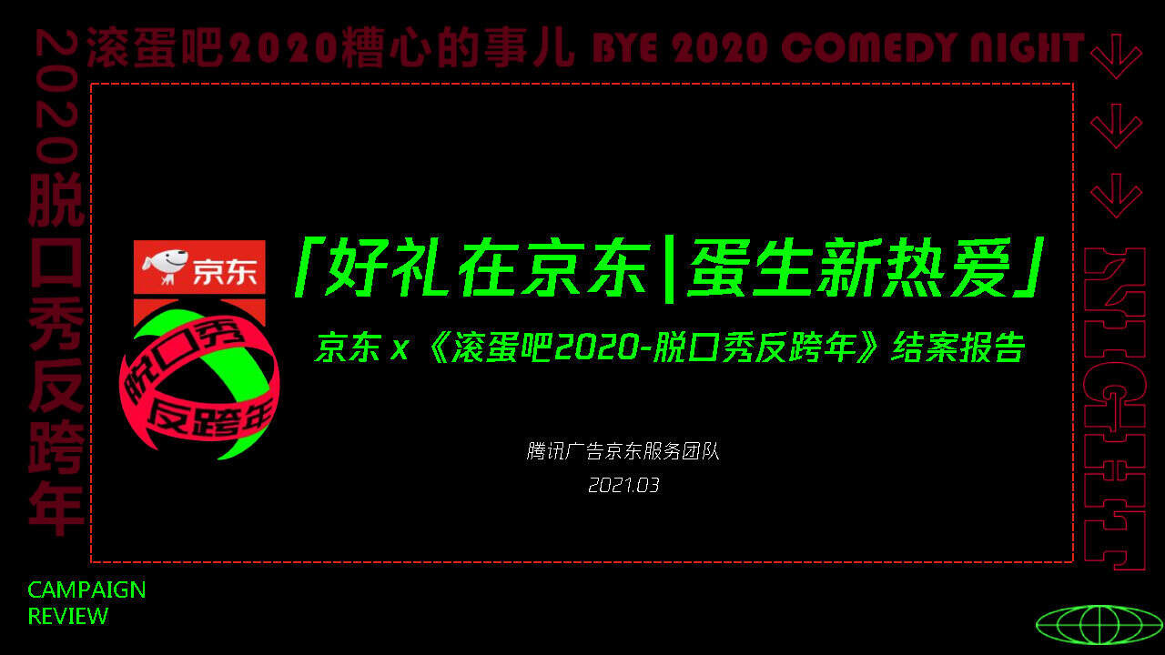2021京东 x《滚蛋吧2020-脱口秀反跨年》营销案