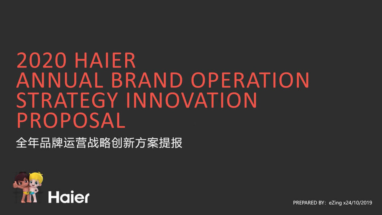 2020海尔Haier年度推广创新战略方案