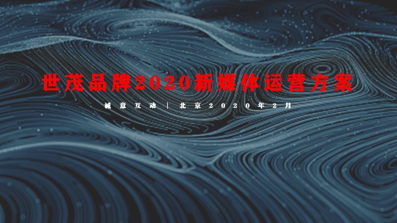 2020世茂品牌年度新媒体运营传播案