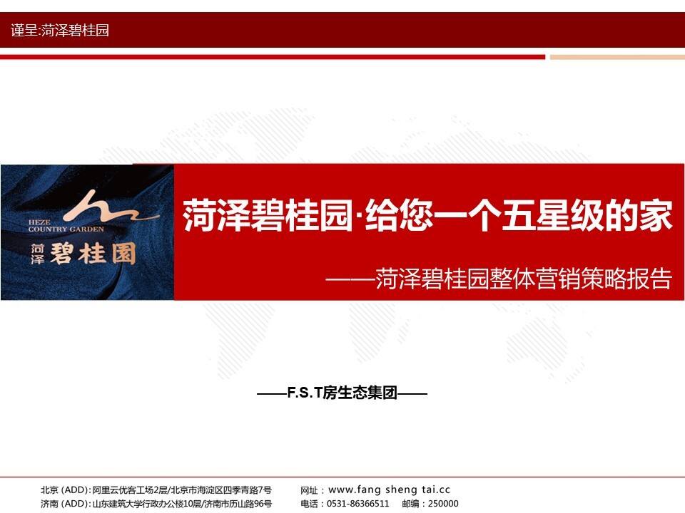 菏泽碧桂园整体营销策略方案