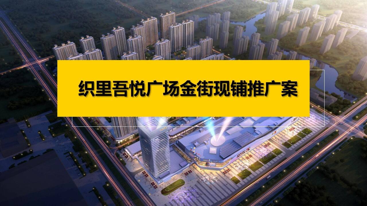 织里吾悦广场金街现铺推广案