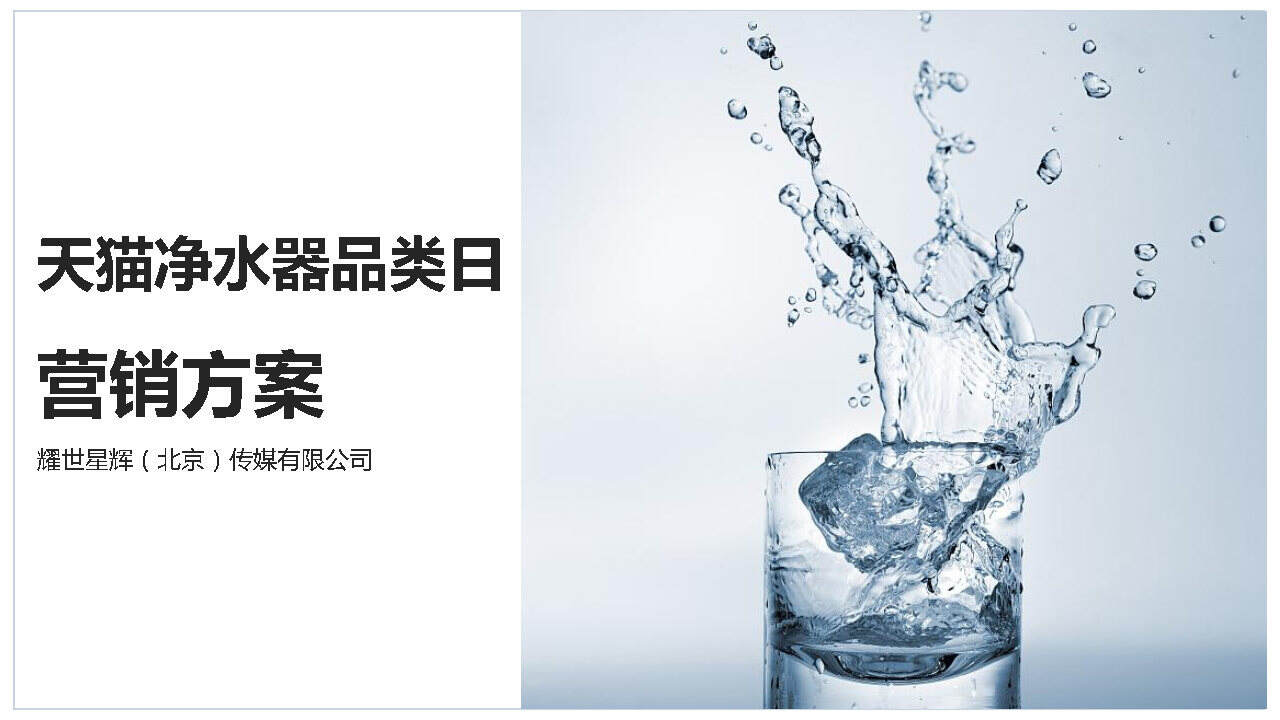 天猫净水器品类日营销方案