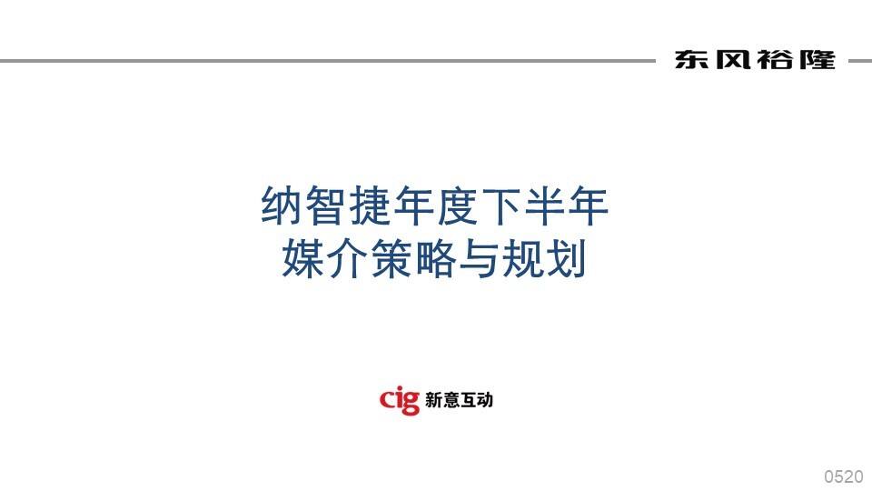 纳智捷下半年媒介策略与规划方案