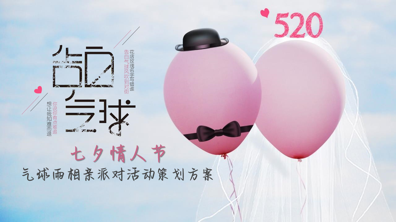 2021商场七夕情人节气球雨相亲派对“告白气球”活动策划方案