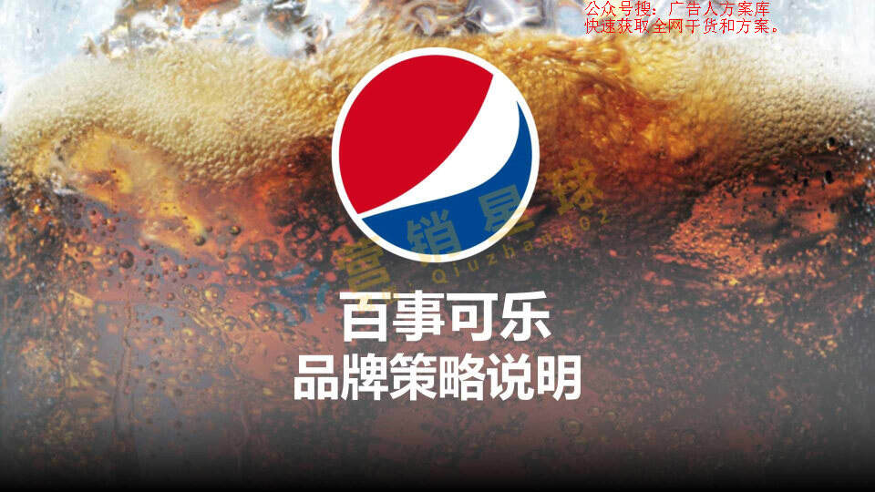 百事可乐品牌策略说明案