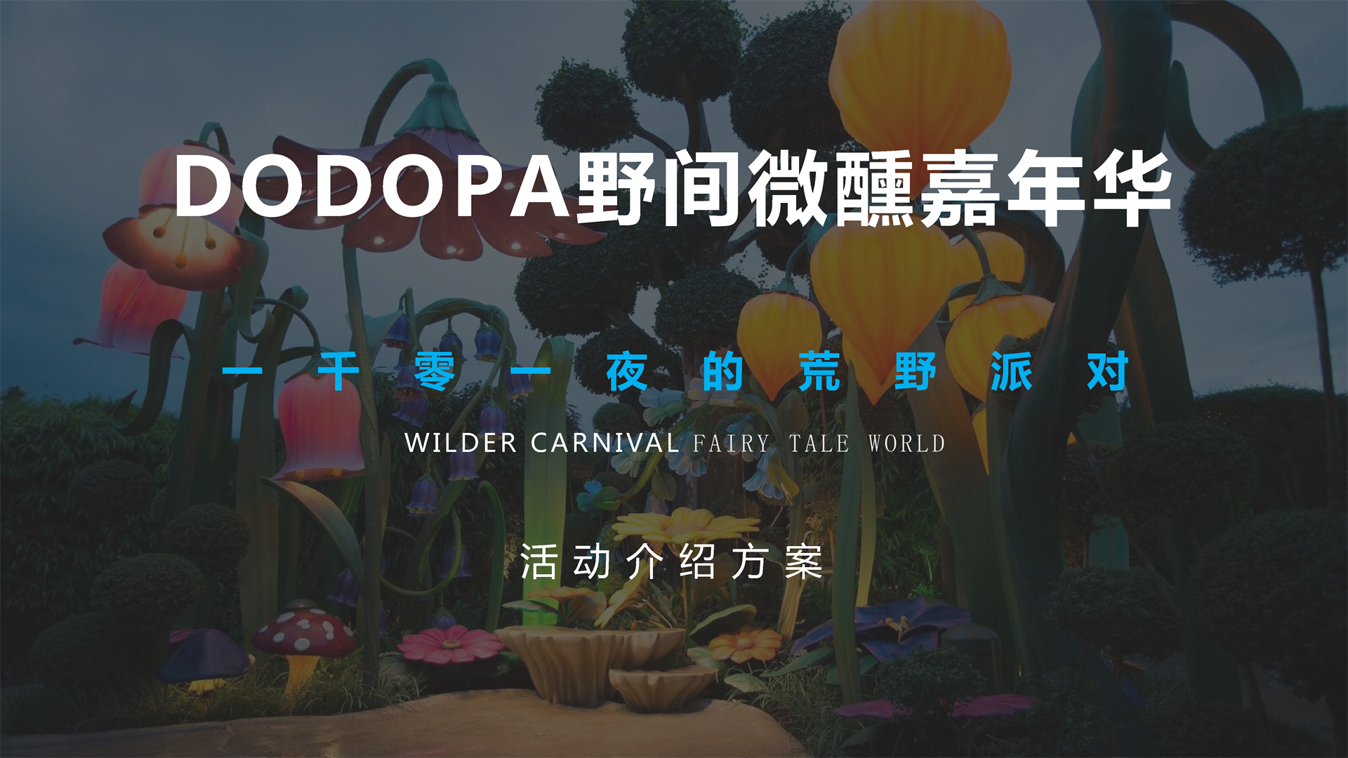 2022 DODOPA野间微醺嘉年华“一千零一夜的荒野派对”活动方案【露营】