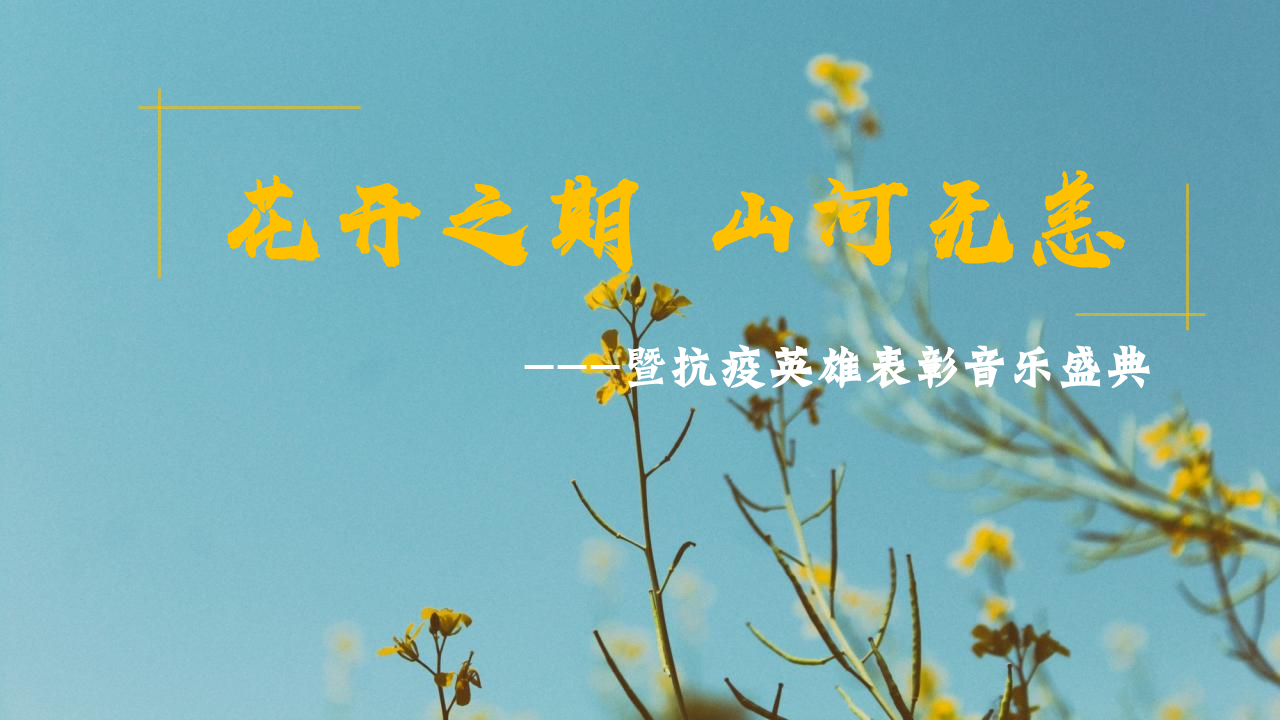 政府抗疫英雄表彰音乐盛典“花开之期 山河无恙”主题活动策划方案【抗疫】