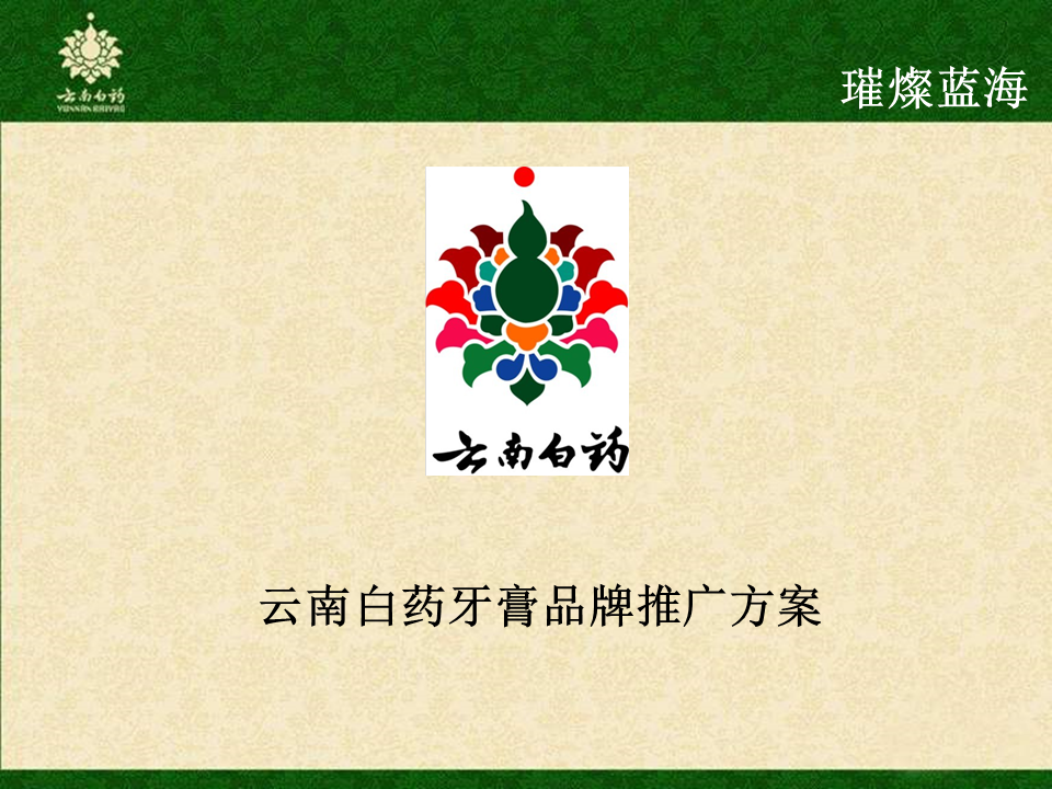云南白药牙膏品牌传播方案