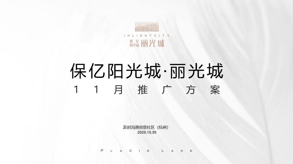 2020保亿阳光城丽光城11月推广方案