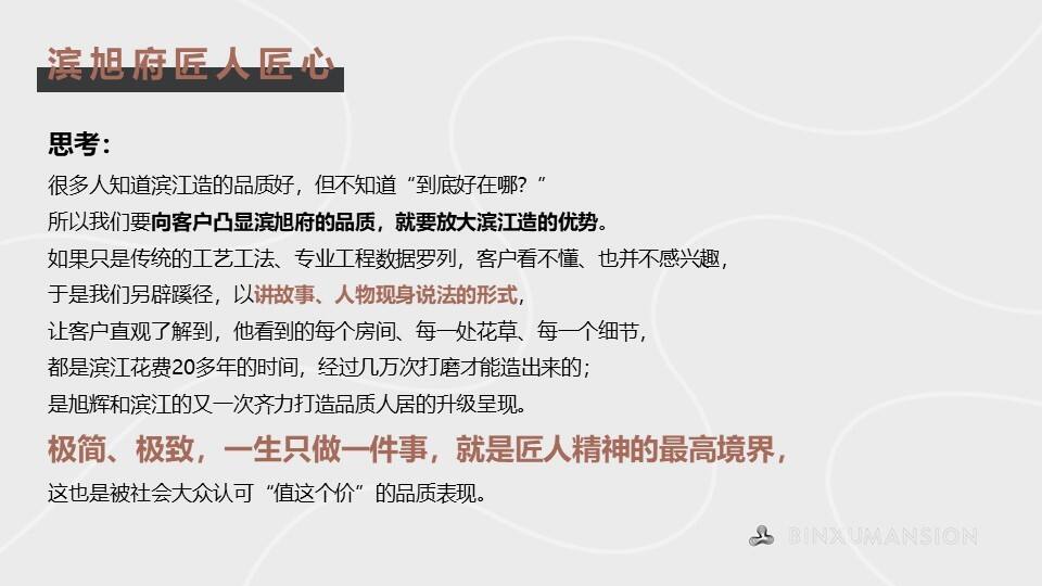 2020滨旭府匠人匠心推广思路