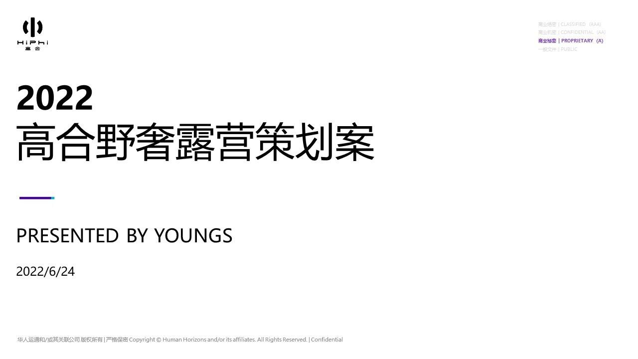 2022高合汽车品牌野奢露营策划案