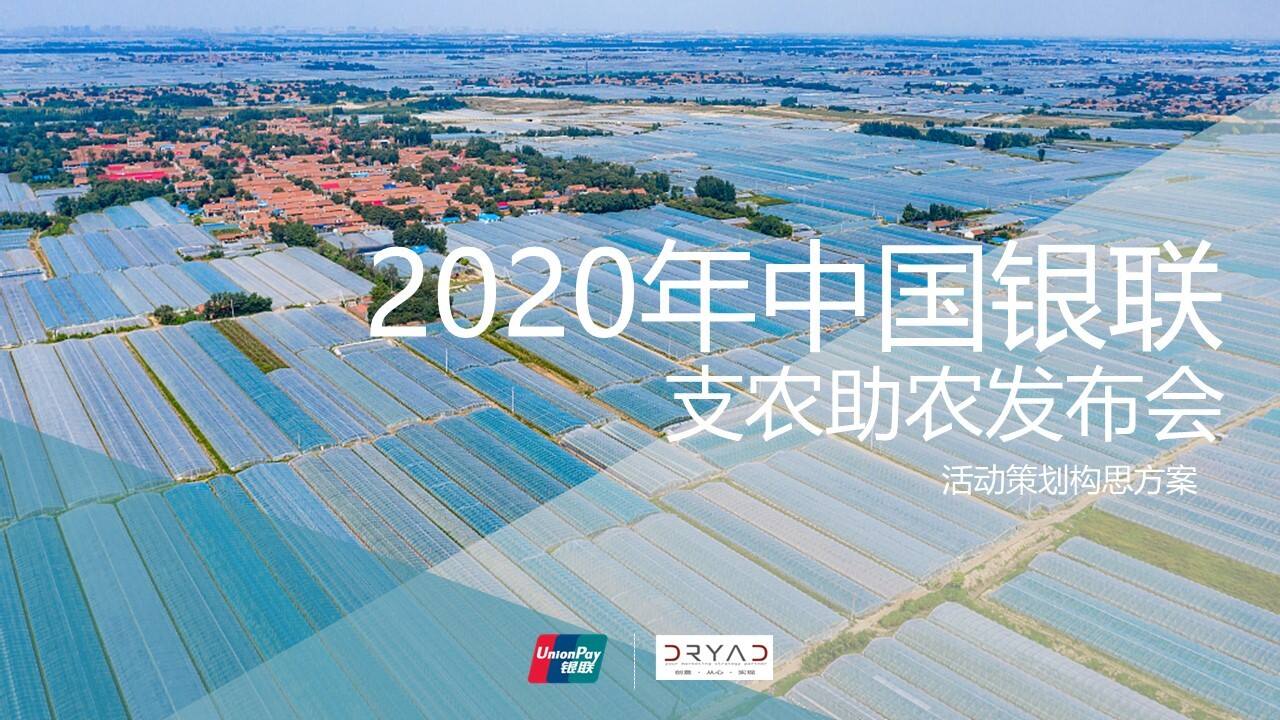 2020银联乡村振兴发布会构思方案