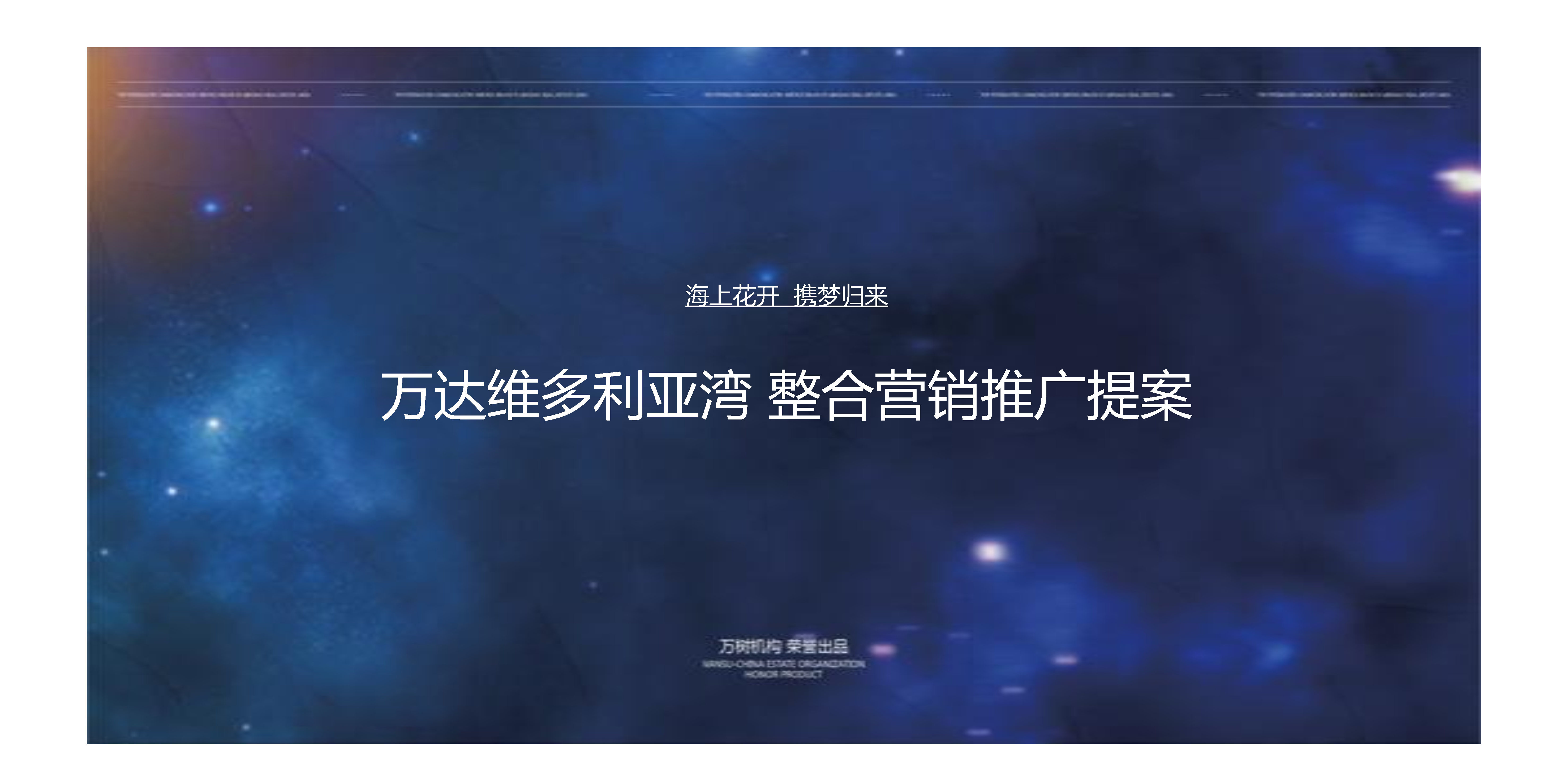 万达维多利亚湾整合营销推广提案