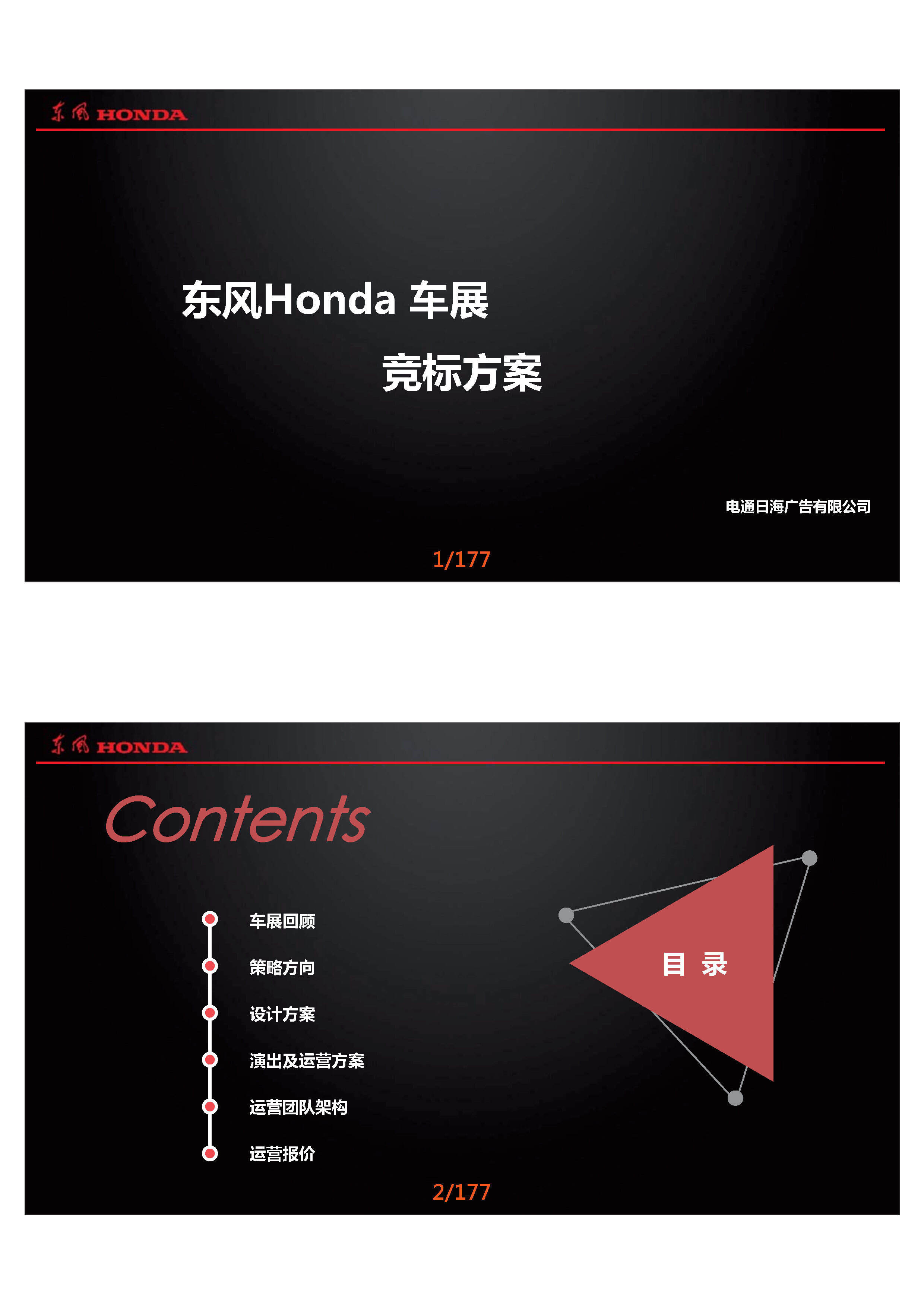 【电通】东风本田汽车Honda车展竞标方案