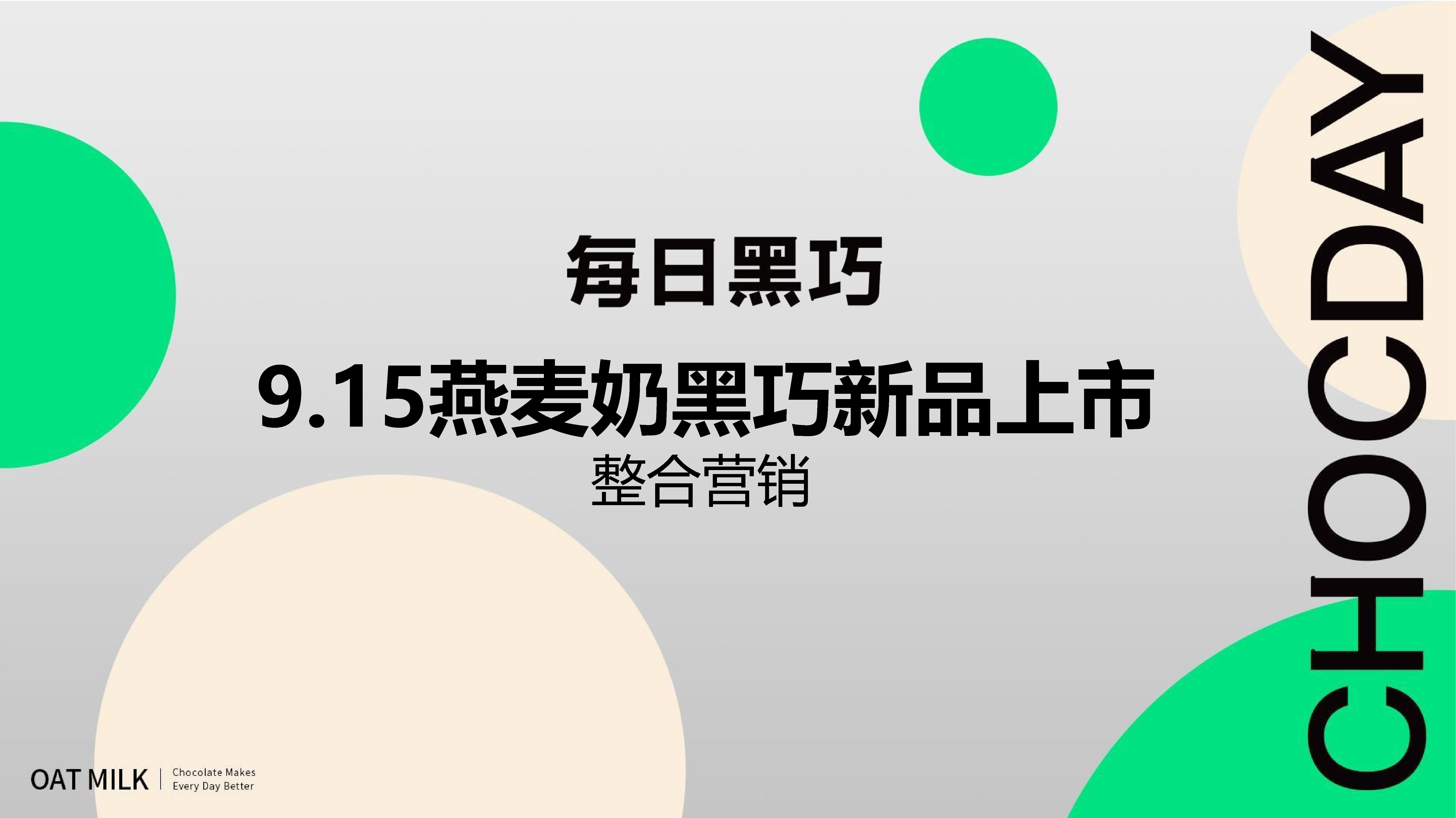 每日黑巧燕麦奶新品上市整合营销方案
