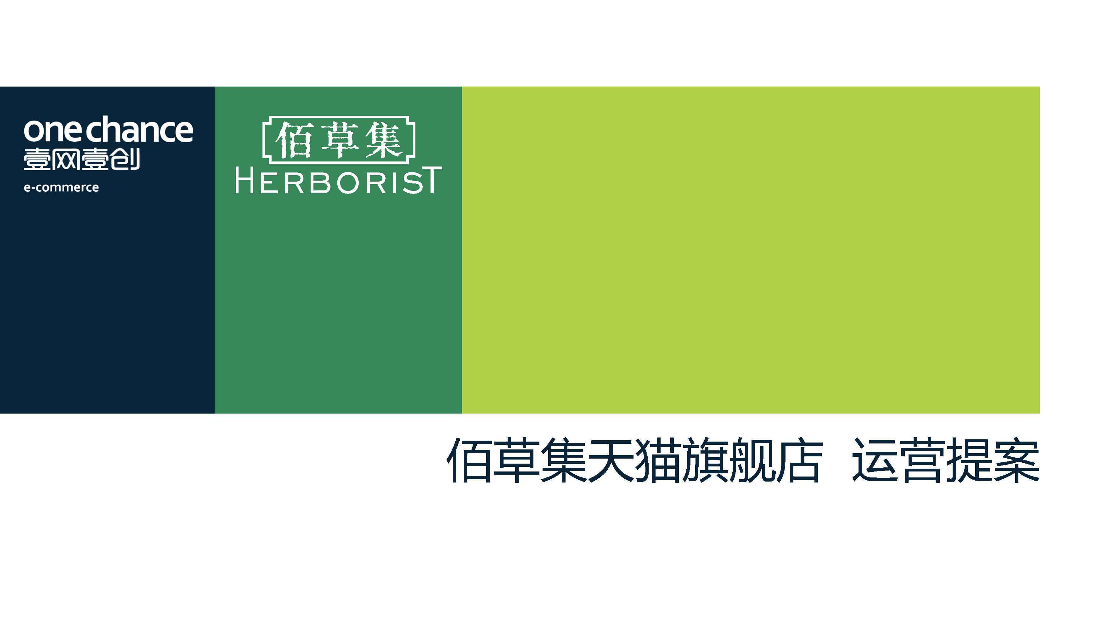 佰草集天猫旗舰店运营方案提案（壹网壹创）