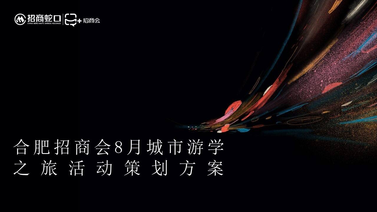 2023 8月合肥招商会游学之旅活动策划方案