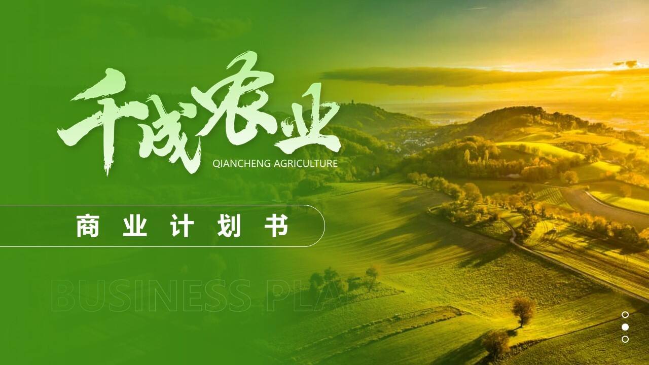 2022农业4.0项目商业计划书