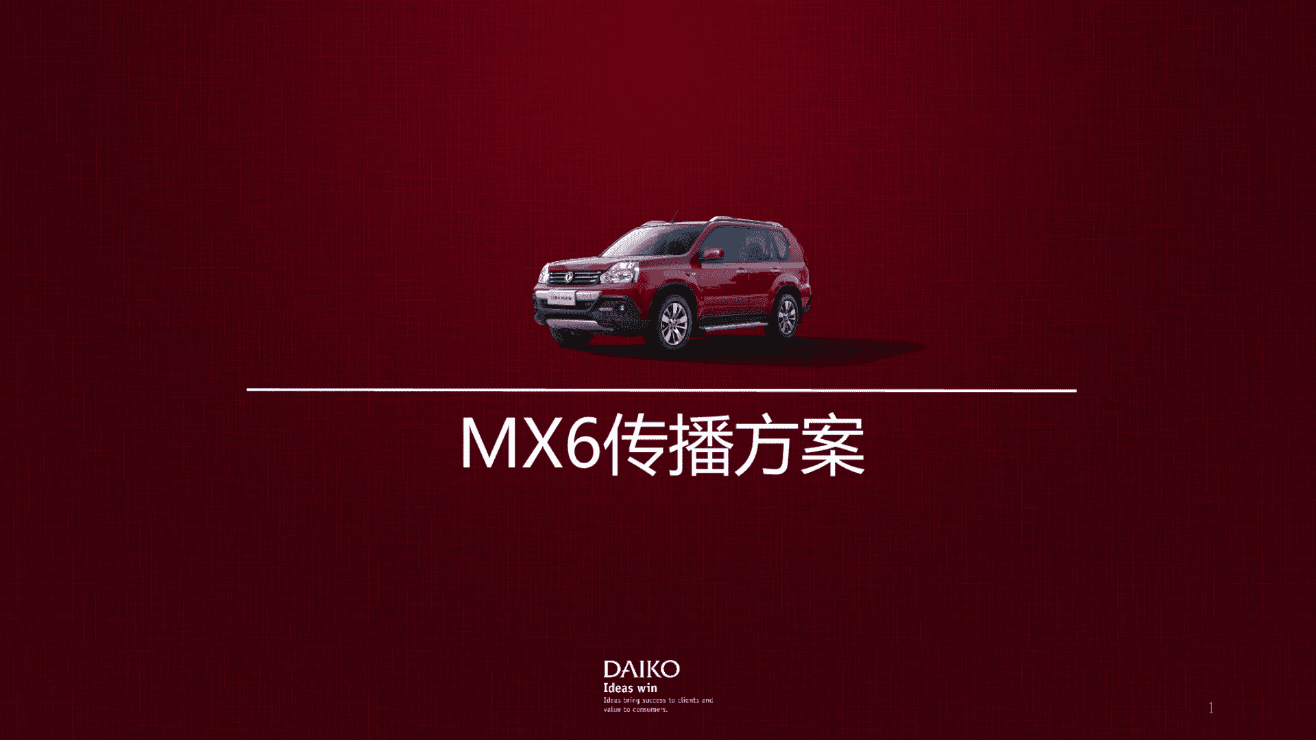 东风启辰MX6传播方案