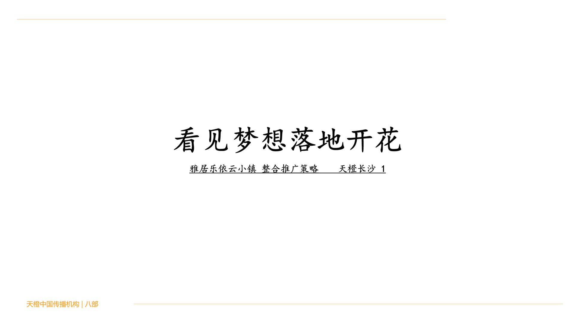 天橙中国-雅居乐依云小镇整合推广策略