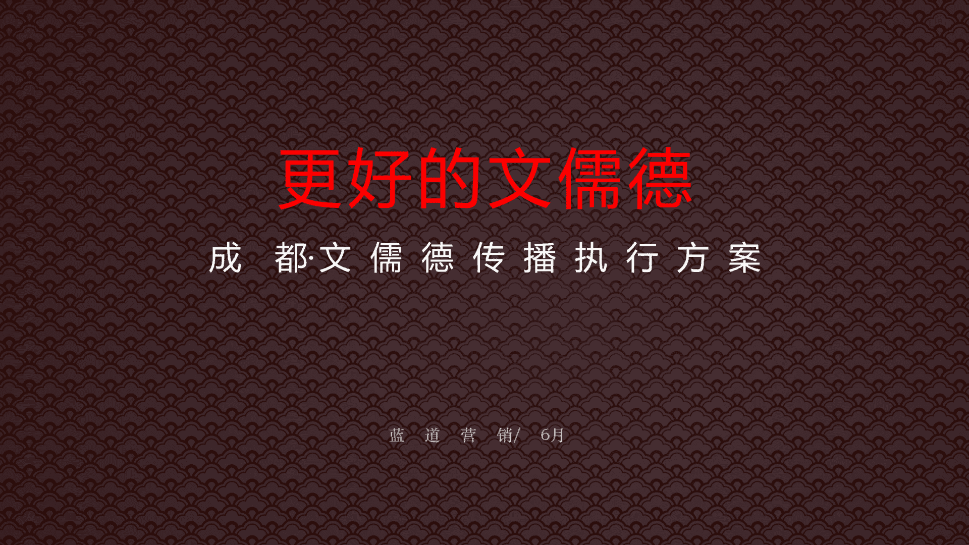 成都文儒德下半年推广方案