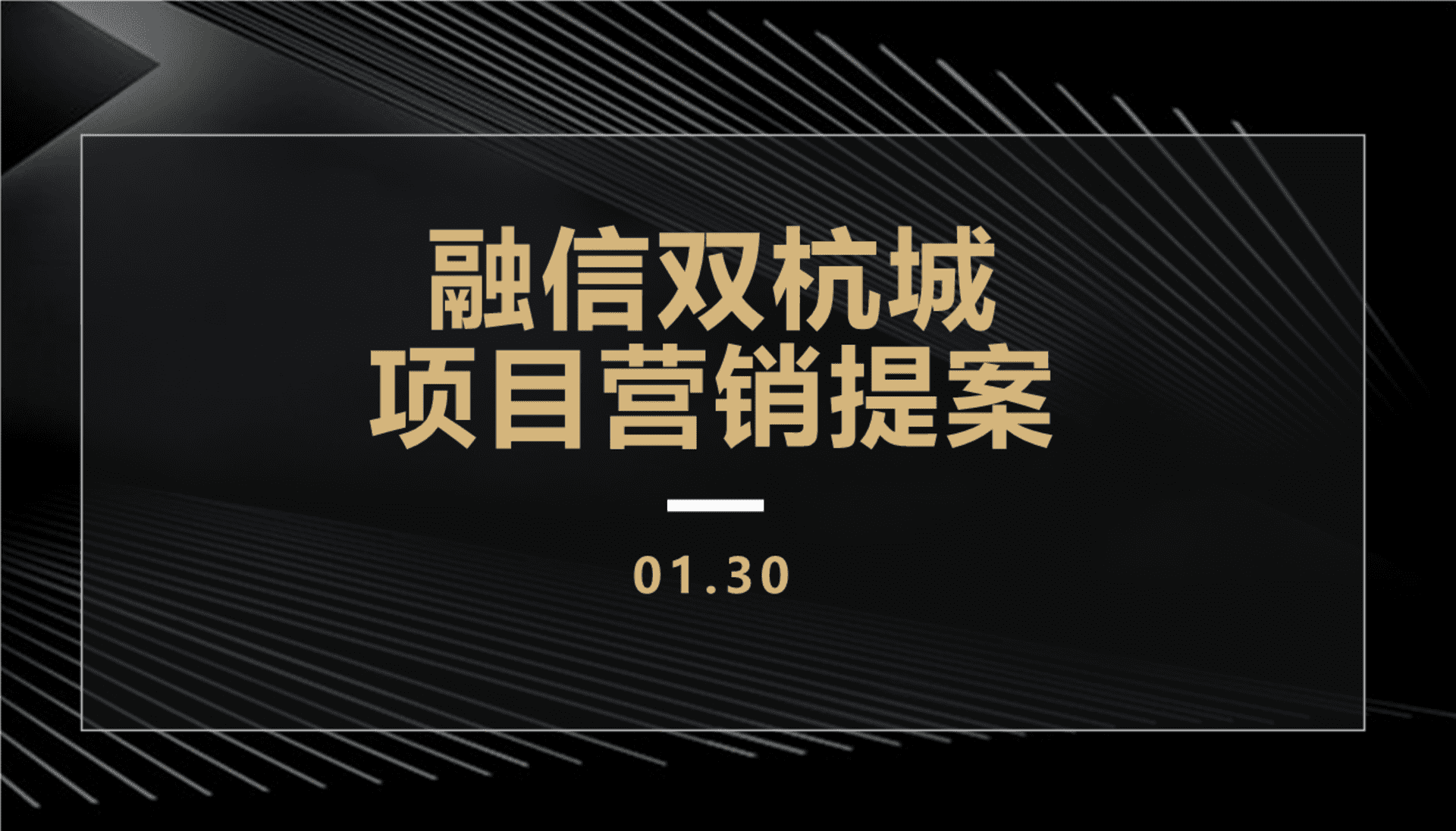 融信品牌双杭城项目营销提案