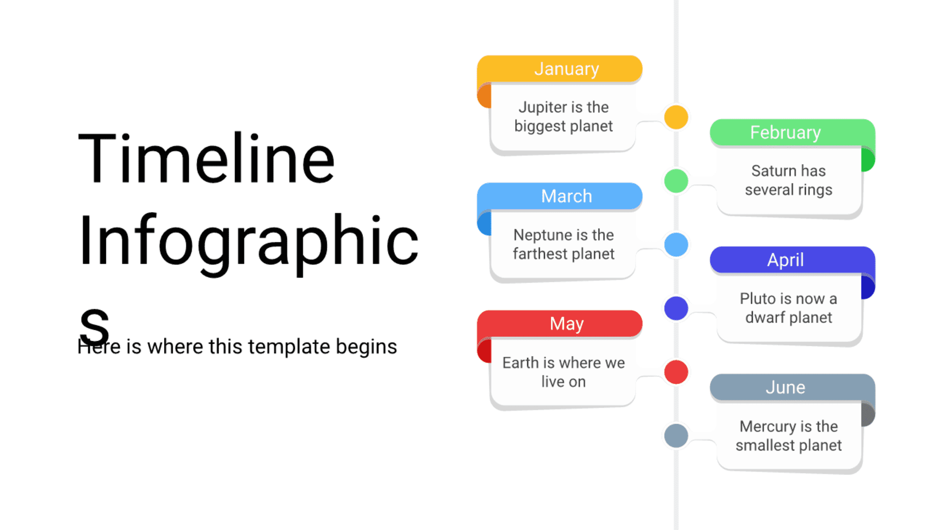 Slidesgo时间线图表模板