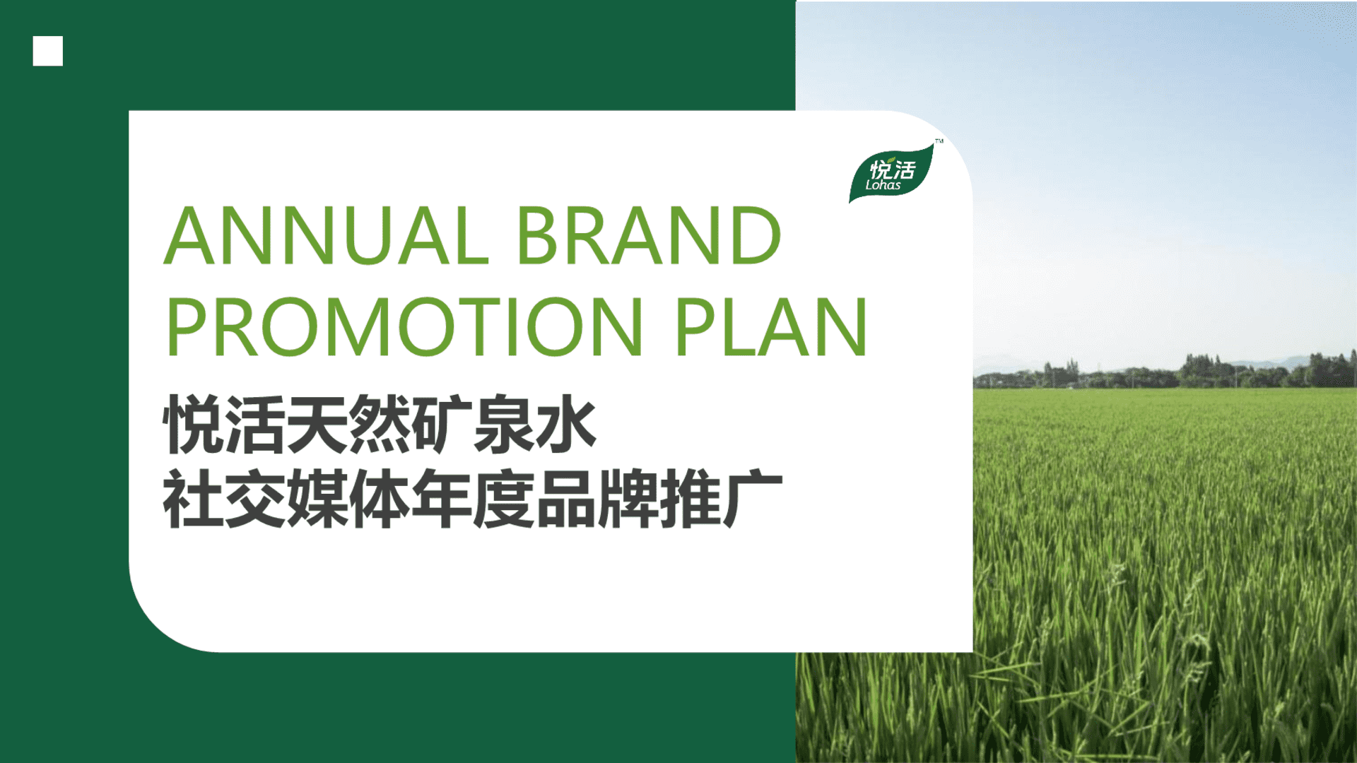 悦活天然矿泉水社交媒体年度品牌推广