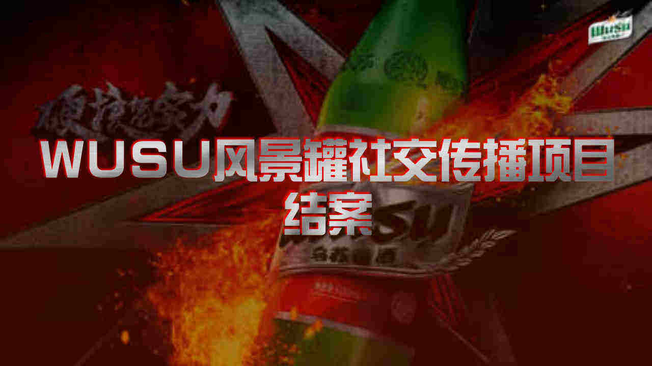 乌苏啤酒风景罐社交传播项目结案