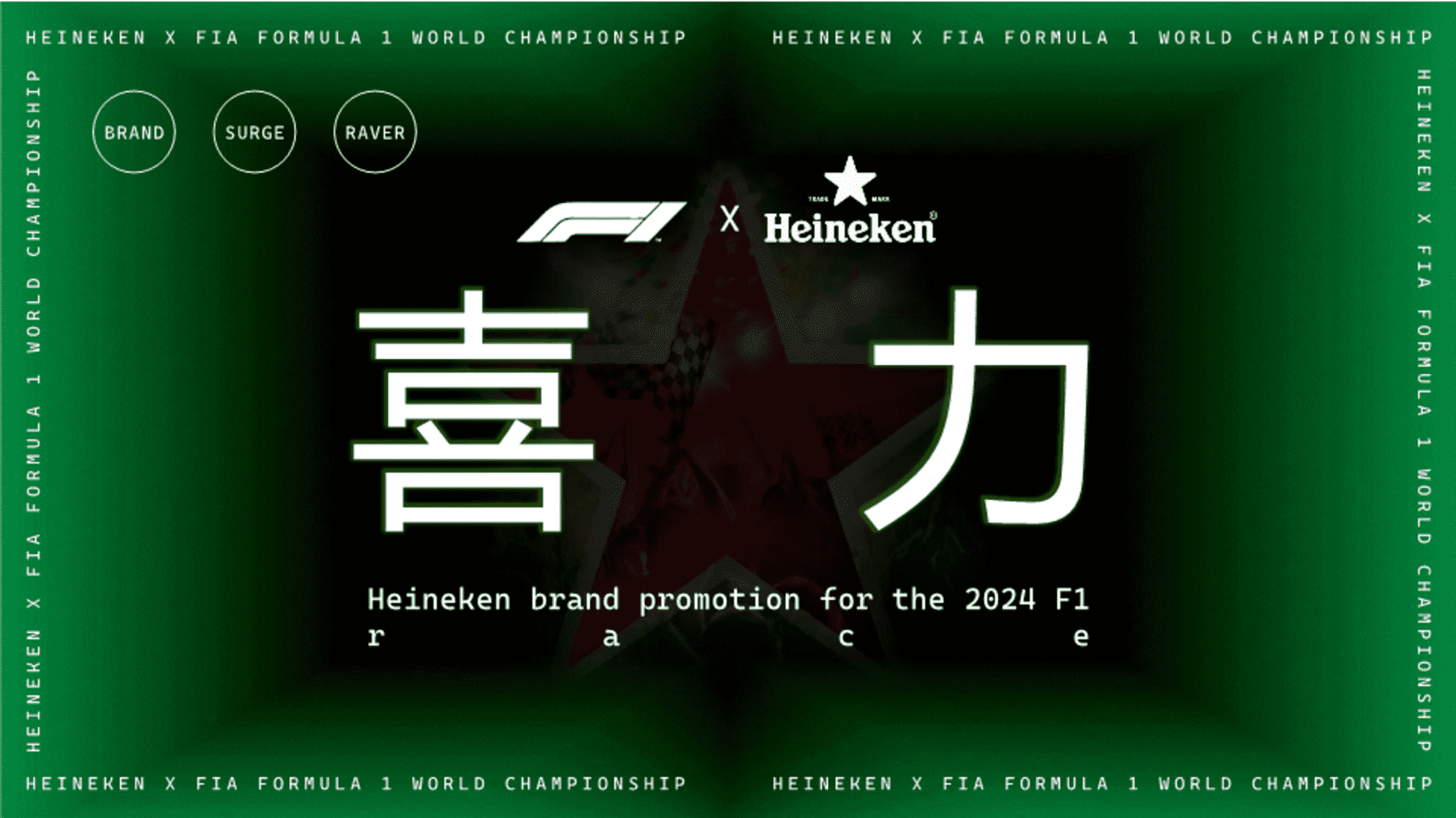 喜力F1赛事方案