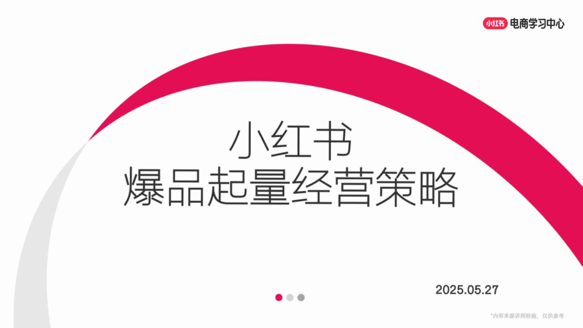 2025小红书爆品起量经营策略