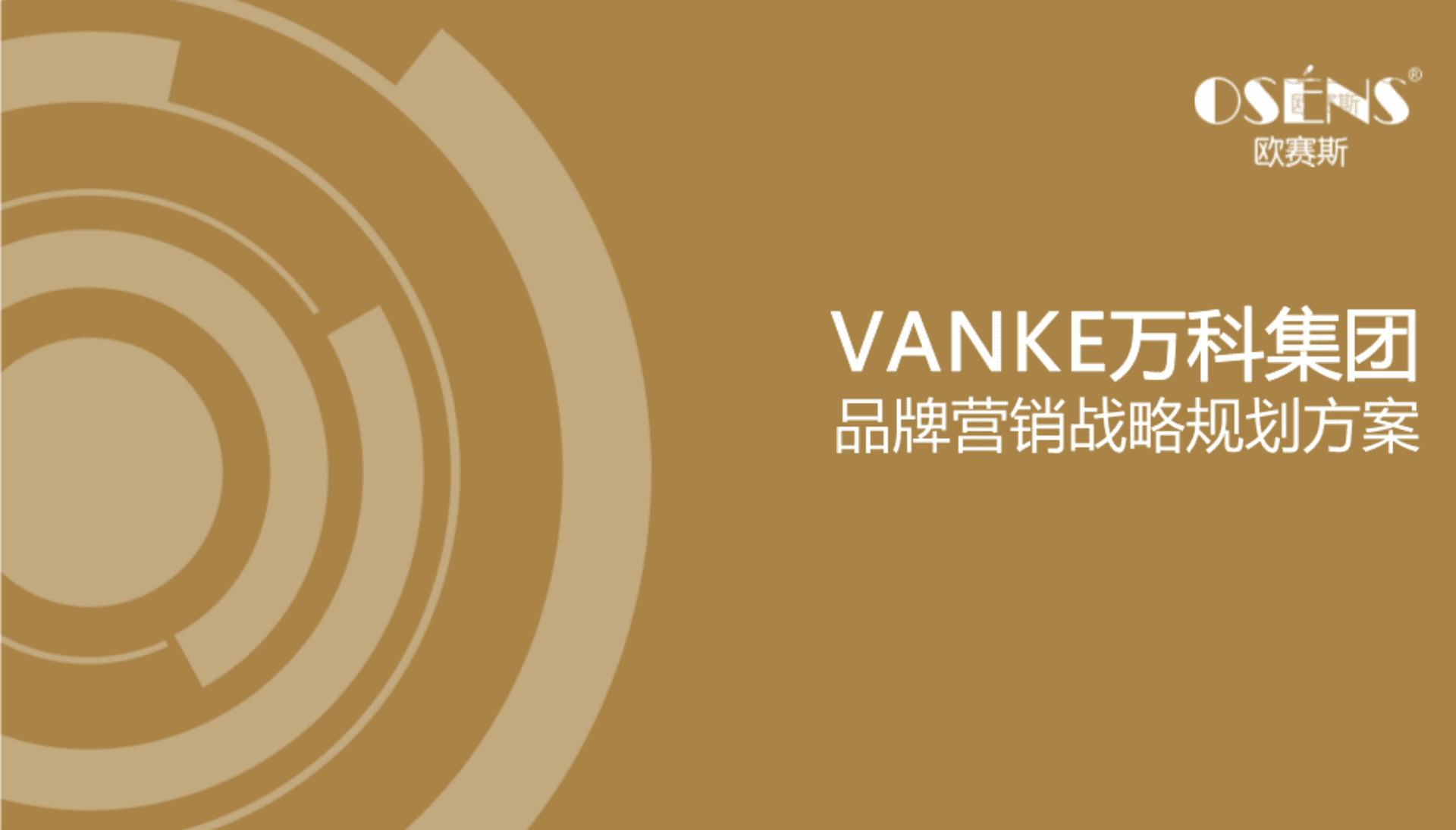 欧赛斯-万科集团品牌营销战略规划方案