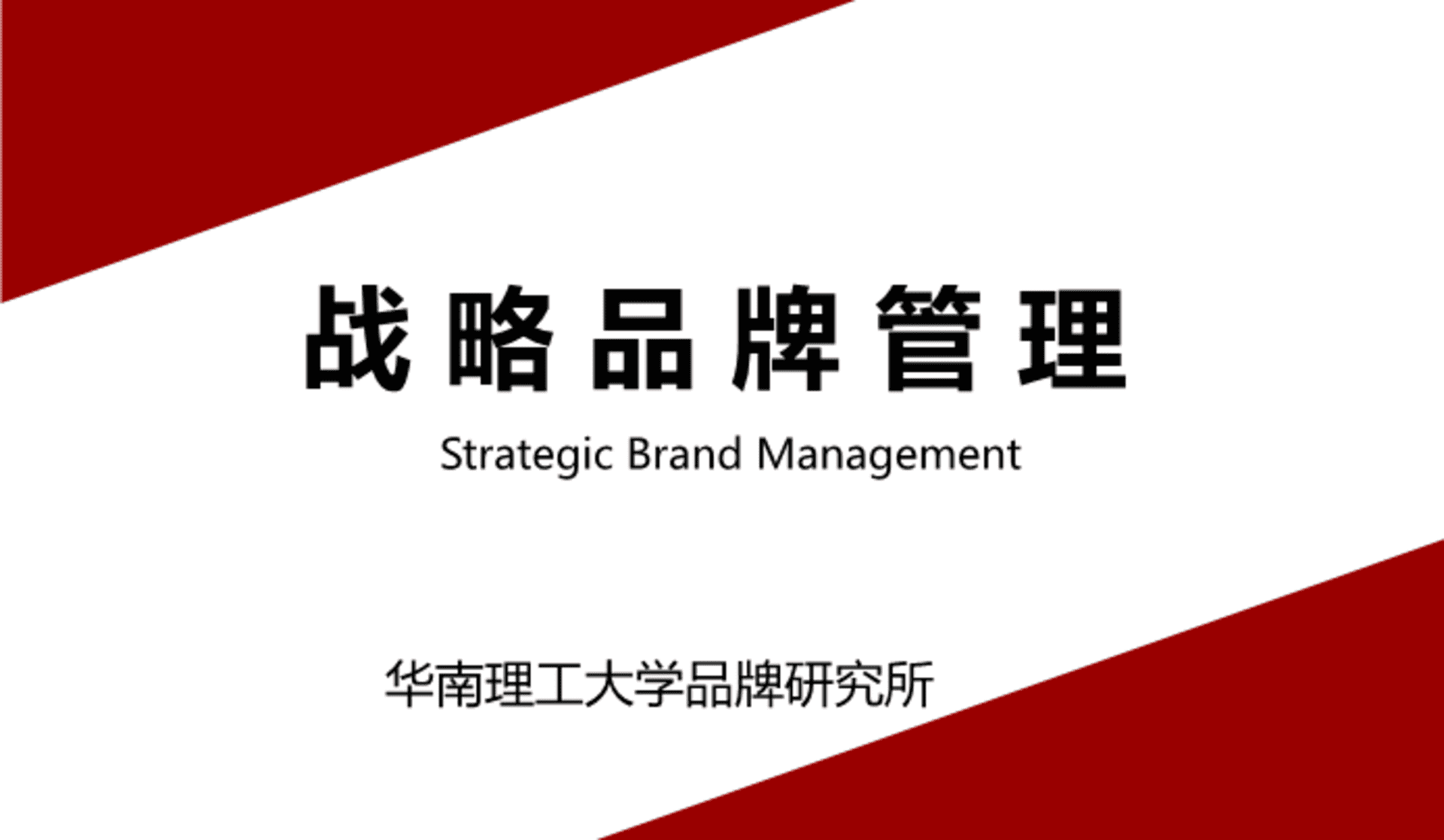 战略品牌管理
