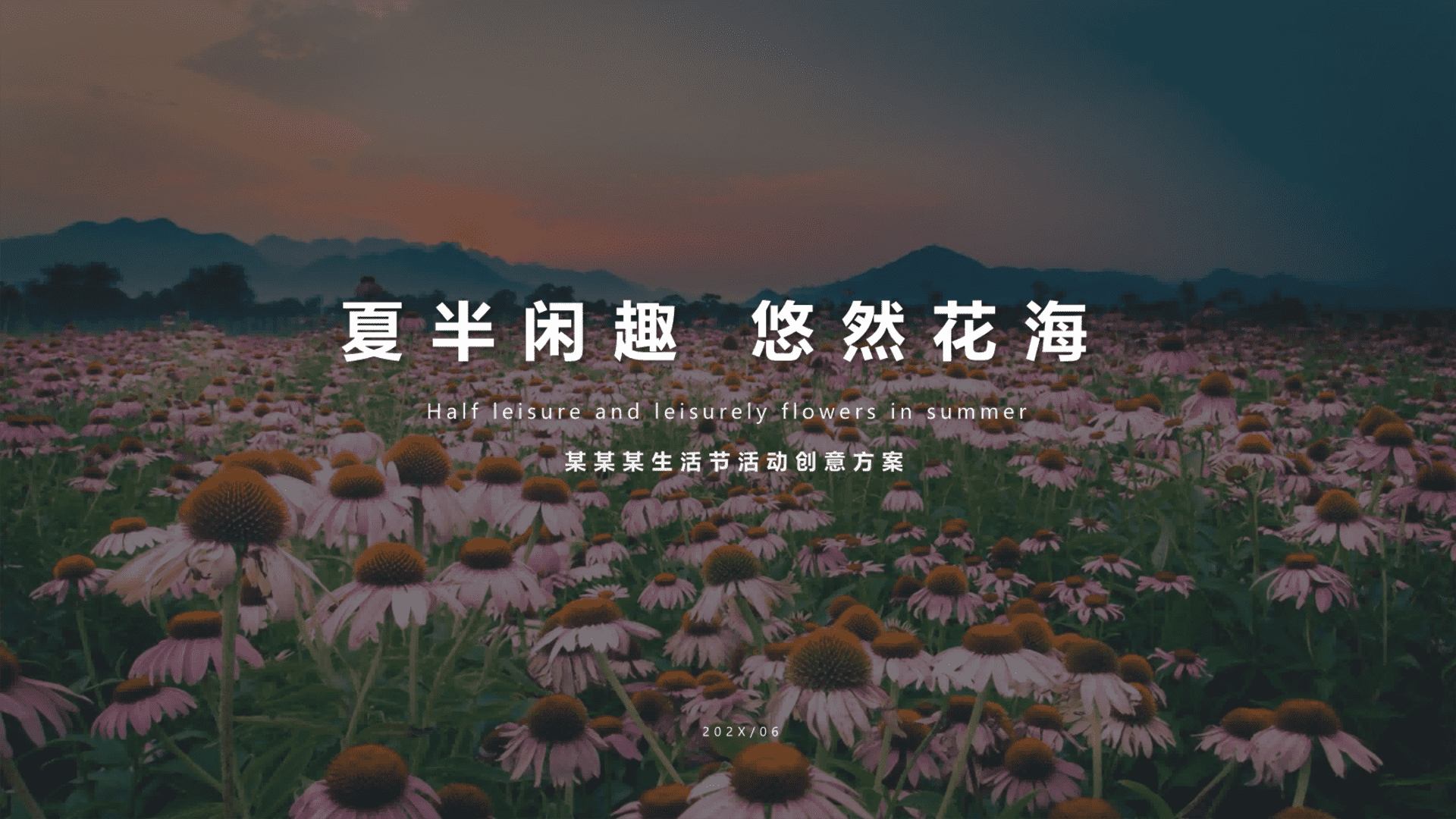 2025文旅景区夏日生活节“夏半闲趣·悠然花海节”主题活动策划方案