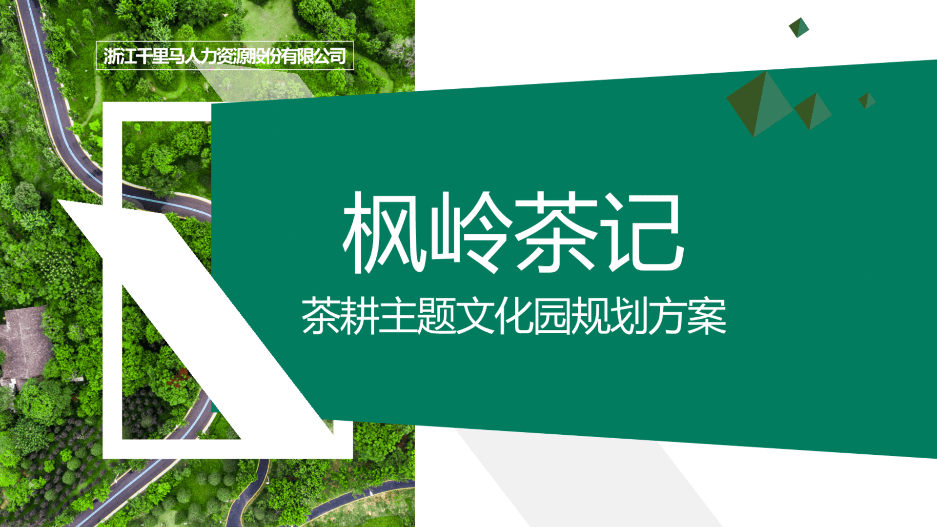 2024枫岭茶记茶耕主题文化园农文旅定位规划运营方案