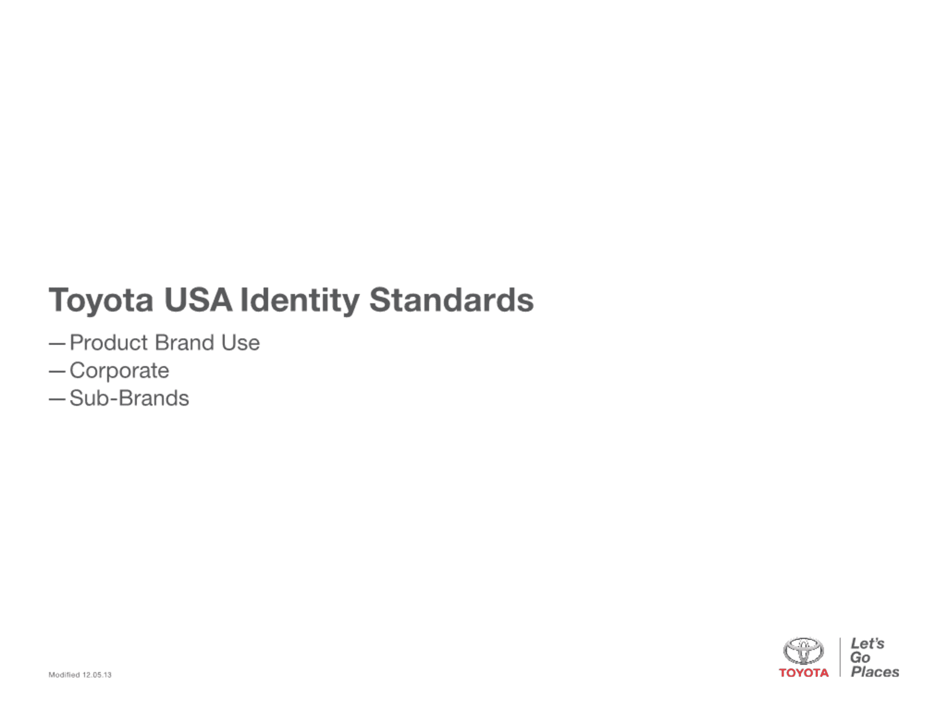 丰田汽车视觉手册-英文版-Toyota-USA-Identity-Standards