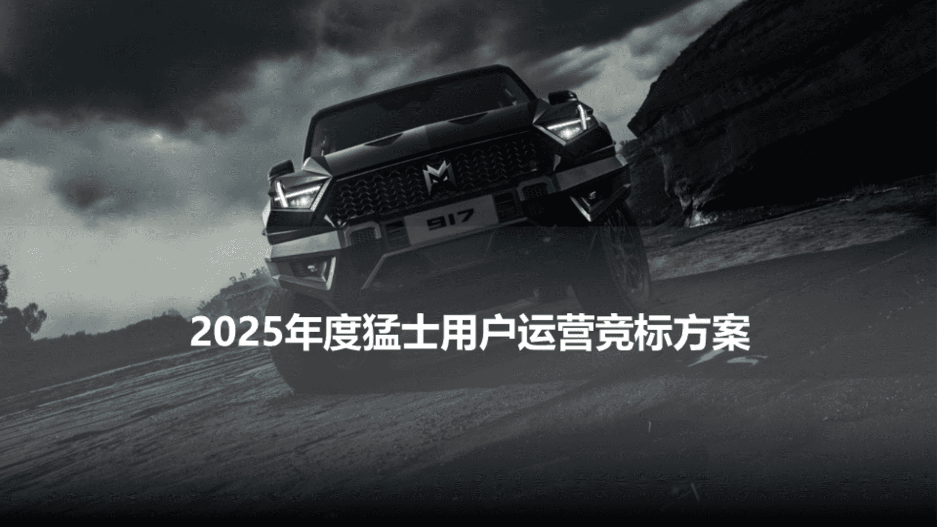 2025越野车猛士用户运营竞标方案