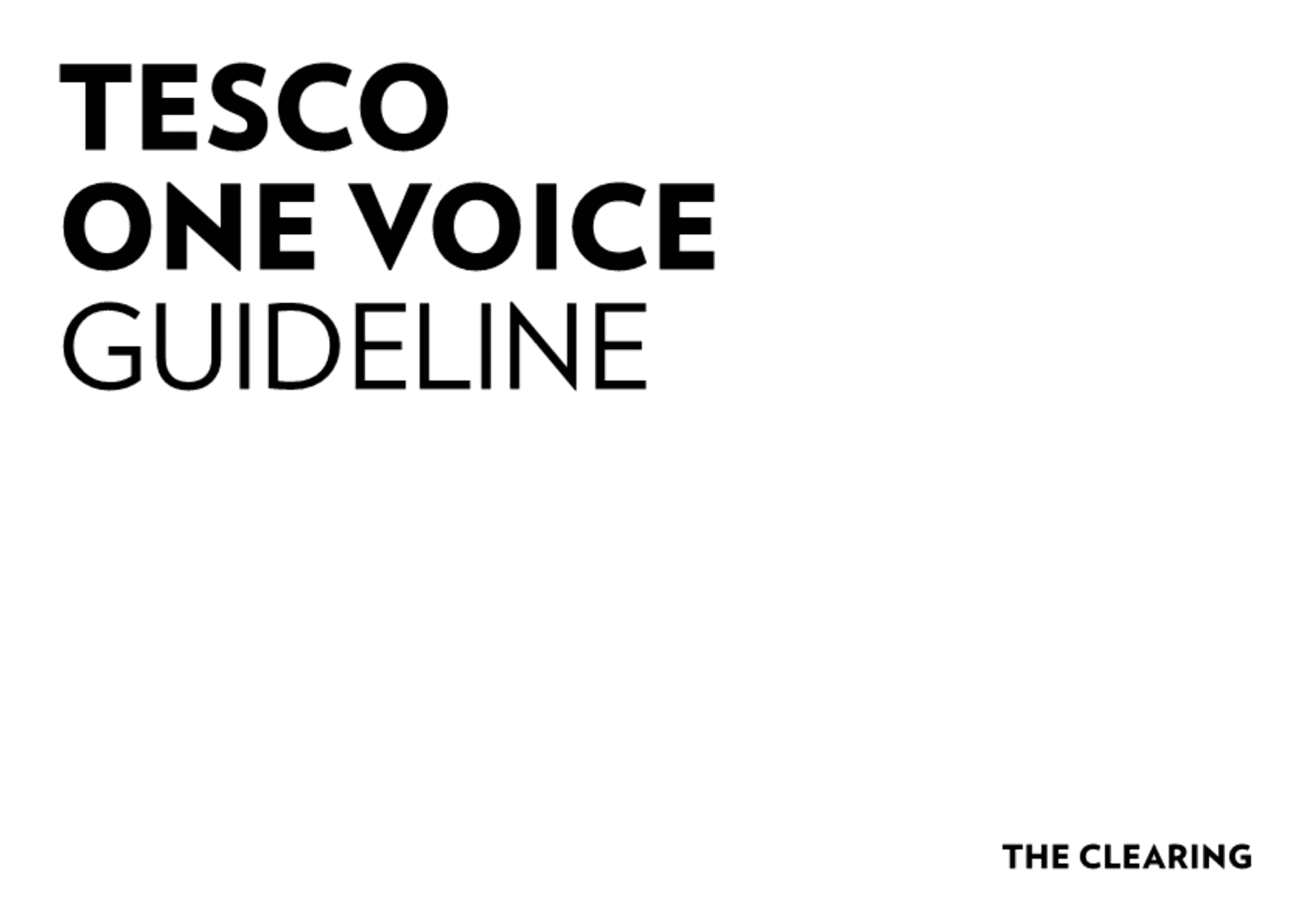 乐购TESCO ONE VOICE guideline手册