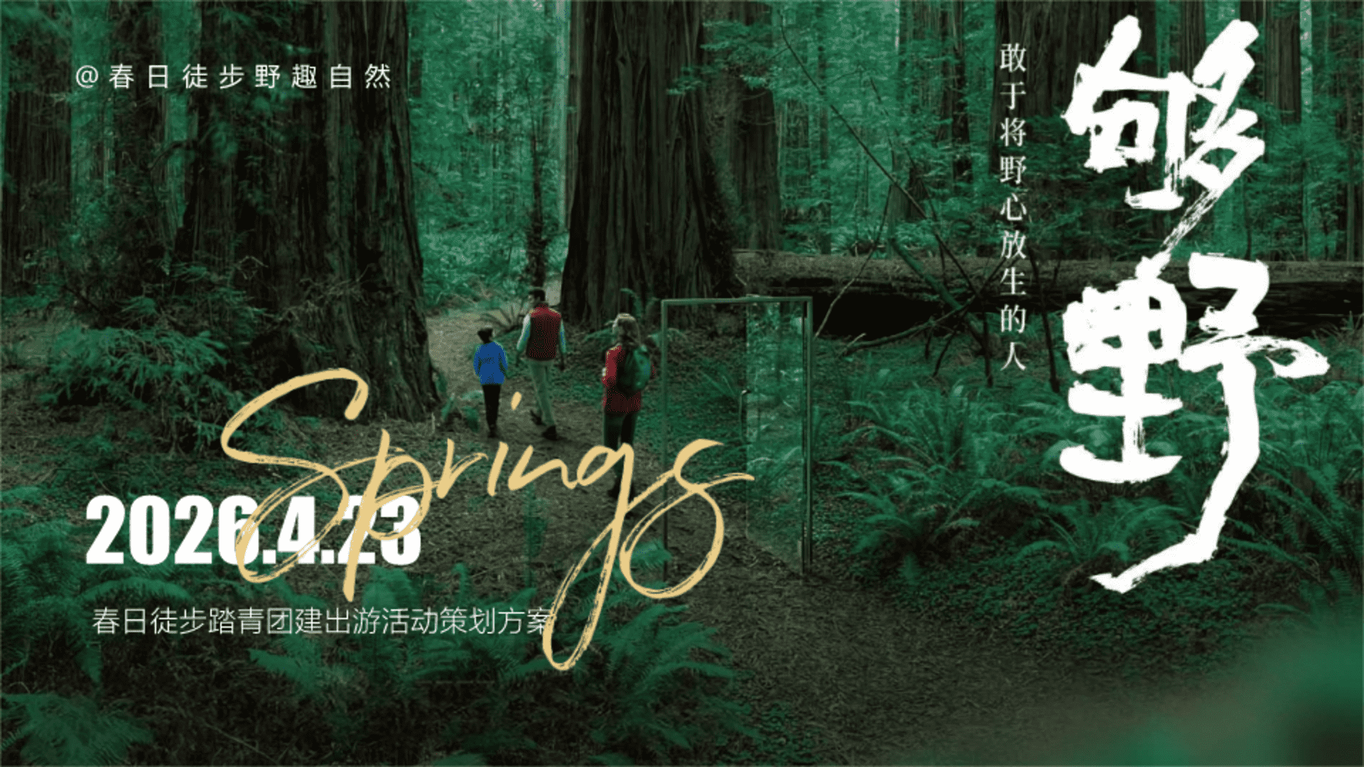 2026春日徒步踏青团建出游“够野·Go野”活动策划方案