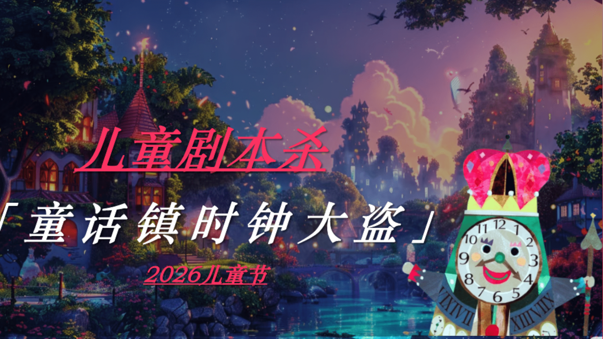 2026儿童剧本杀“童话镇时钟大盗”活动方案