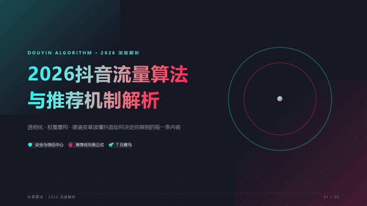 2026抖音流量算法与推荐机制解析