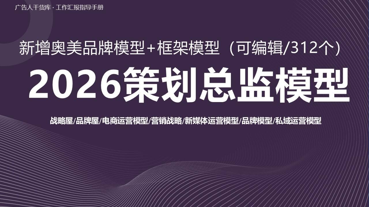 2026策划总监必备策略模型手册